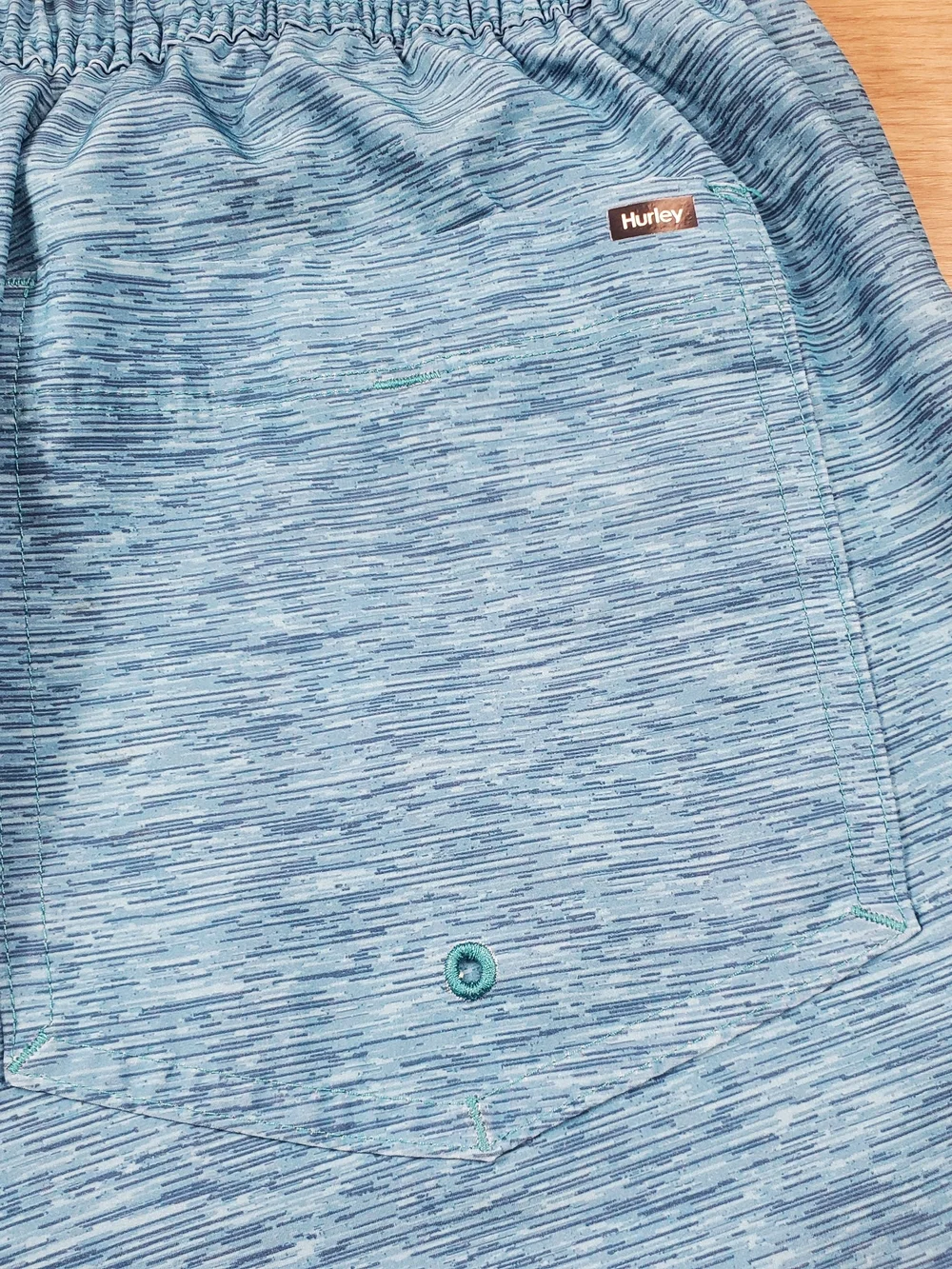 Hurley Men's Board Shorts Swim Trunks Blue Heather Logo Stretch XXL